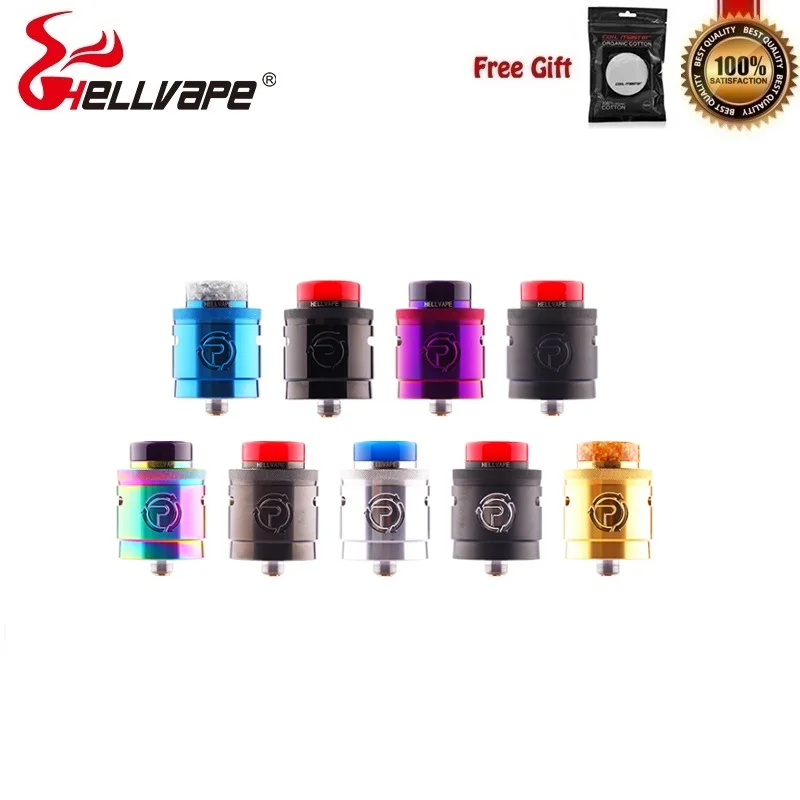 Pre-order Hellvape Passage RDA 24mm Vape Tank 810 Cobra Drip Tip Dual Coil Build for Squonkor Box Mod Vaporizer VS Drop Dead