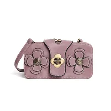 

2018 Bag Women Shoulder Bags Crossbody Bags For Women Pvc Flap Floral Simple Retro Mobile Phone Lady Handbag