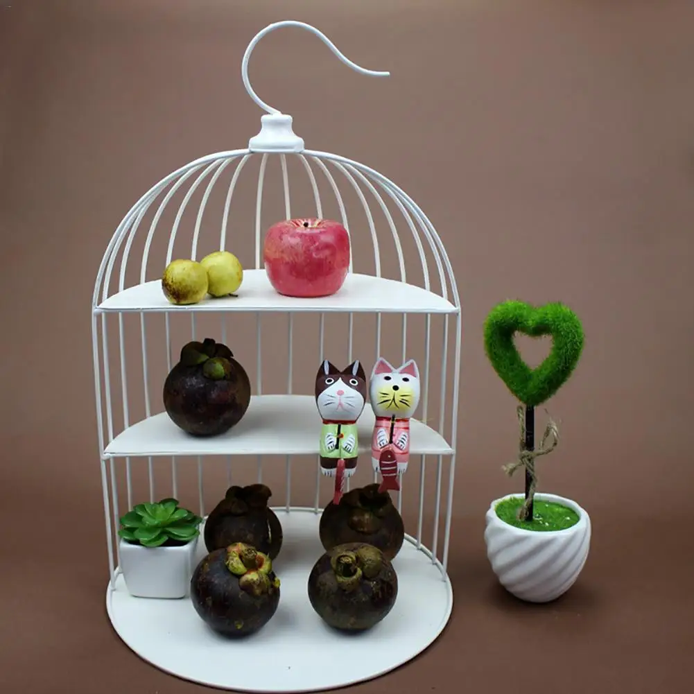 

European Style Three-layer Bird Cage Shape Snack Tea Dessert Cake Stand Multifuction Storage Rack Rack Space Saver