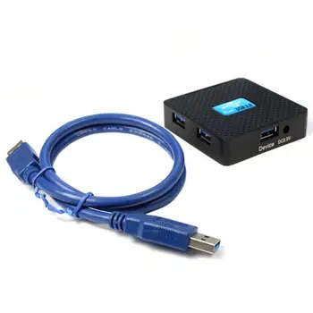 

Factory Price EU 5Gbps External USB 3.0 4 Ports Hub Adapter With Power Adapter For PC 51228