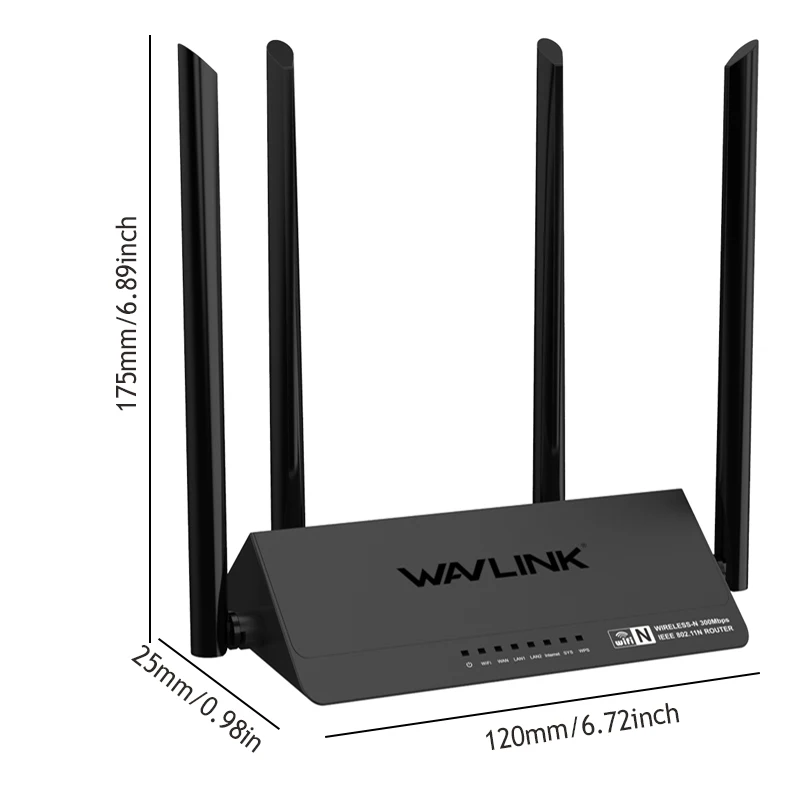 Wavlink 521R2P Wi-Fi маршрутизатор 2,4 ГГц 300 Мбит/с 4x5dbi антенны с высоким коэффициентом усиления Беспроводной Wi-Fi ретранслятор, Смарт-приложение Управление Великобритании ЕС США штепсельная вилка австралийского стандарта