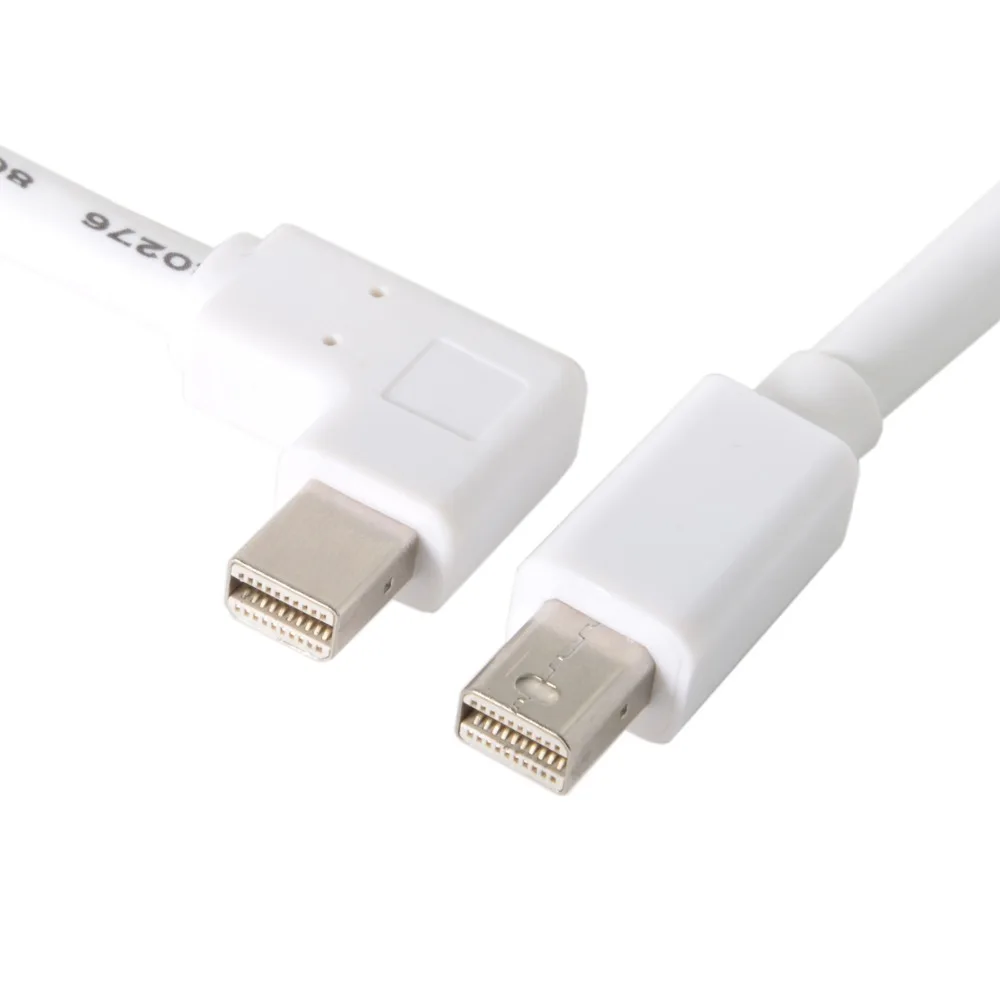 

Mini DP Displayport Male to Male Video cable 90 Degree angled 50cm white color
