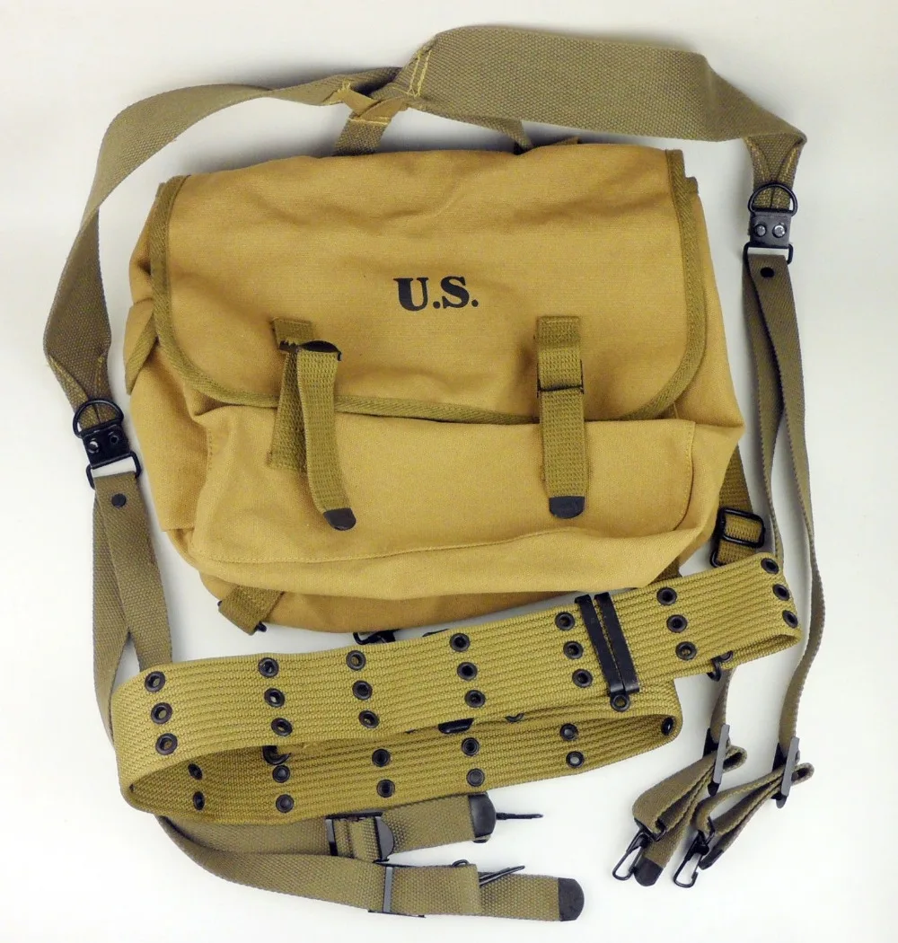 

Military WWII US M36 Haversack Backpack S Belt X Suspenders Strap US Outer Waistband
