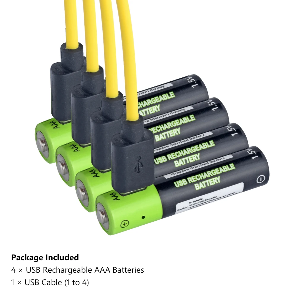 

4pcs Rechargaeble 1.5v Li-ion Polymer AAA Battery Lipo USB Charging 3A Aaa Lithium Battery With Micro USB Cable US/EU/UK Charger
