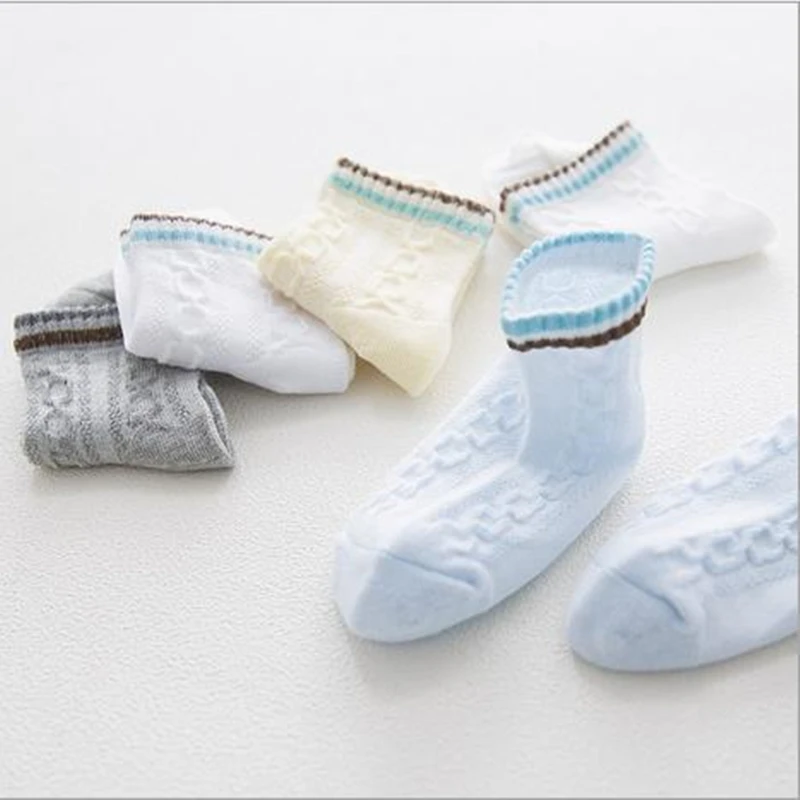 

5Pairs/lot New Fishnet Stock Spring and Summer Children's Socks Baby Thin Cotton Socks TWS0293