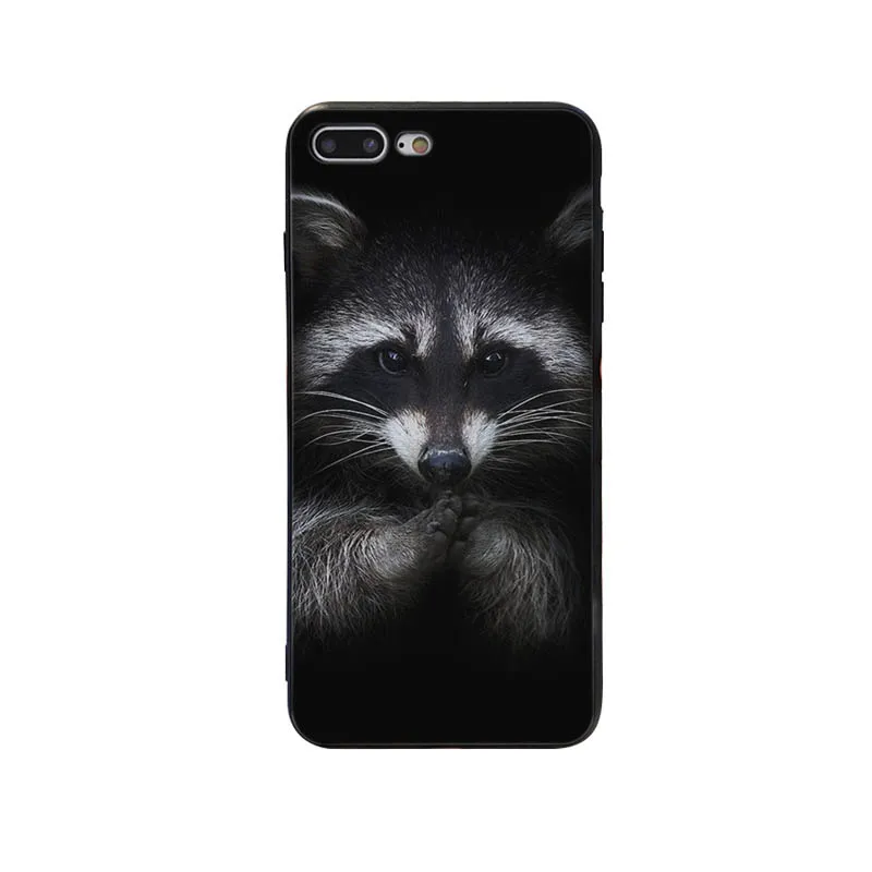 Чехол с рисунком животного енота для iPhone 6plus чехол телефона 8 7 6 6S Plus X 5 фотосессия
