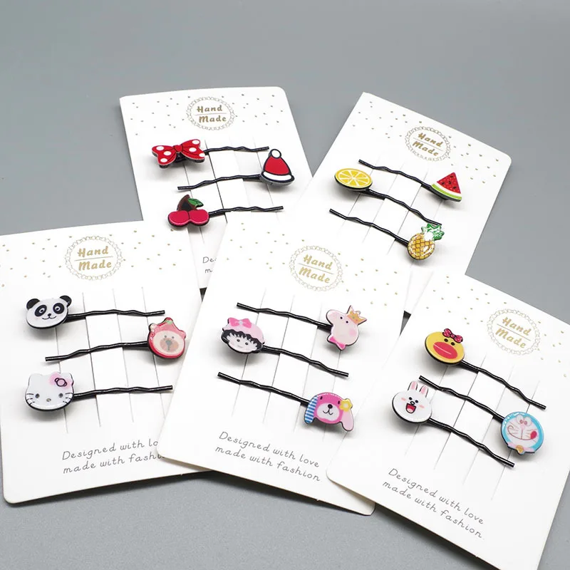

Hot Selling Cartoon Metal Children Animals Fruit Hairpins Cute Hair Clips Barrette for Girls hairgrips Hair Accessories