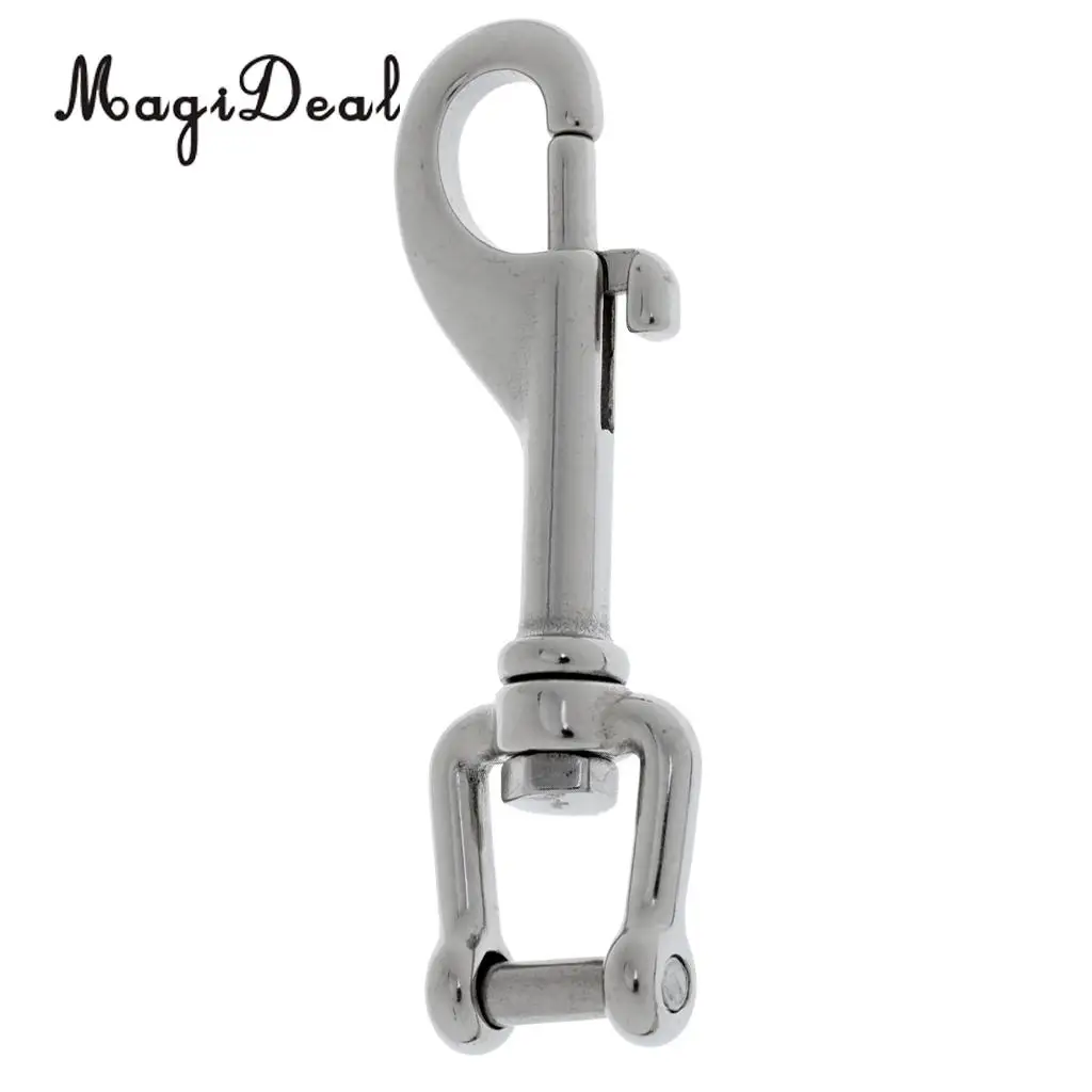 

MagiDeal Hot Sale Heavy Duty Marine Grade 316 Stainless Steel Swivel Shackle Bolt Snap Hook Water Sport Swimming Rowing Boat Acc