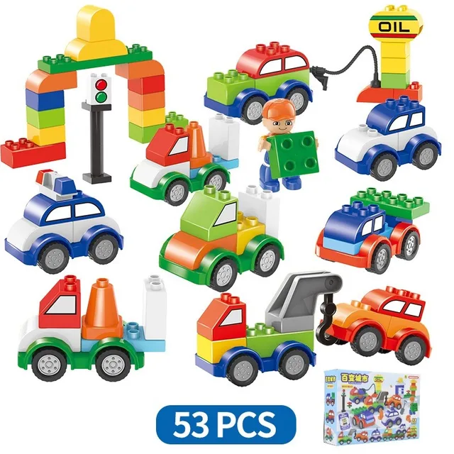 Kids Home Toys Large Particles Building Blocks Car Model DIY Brick Toy