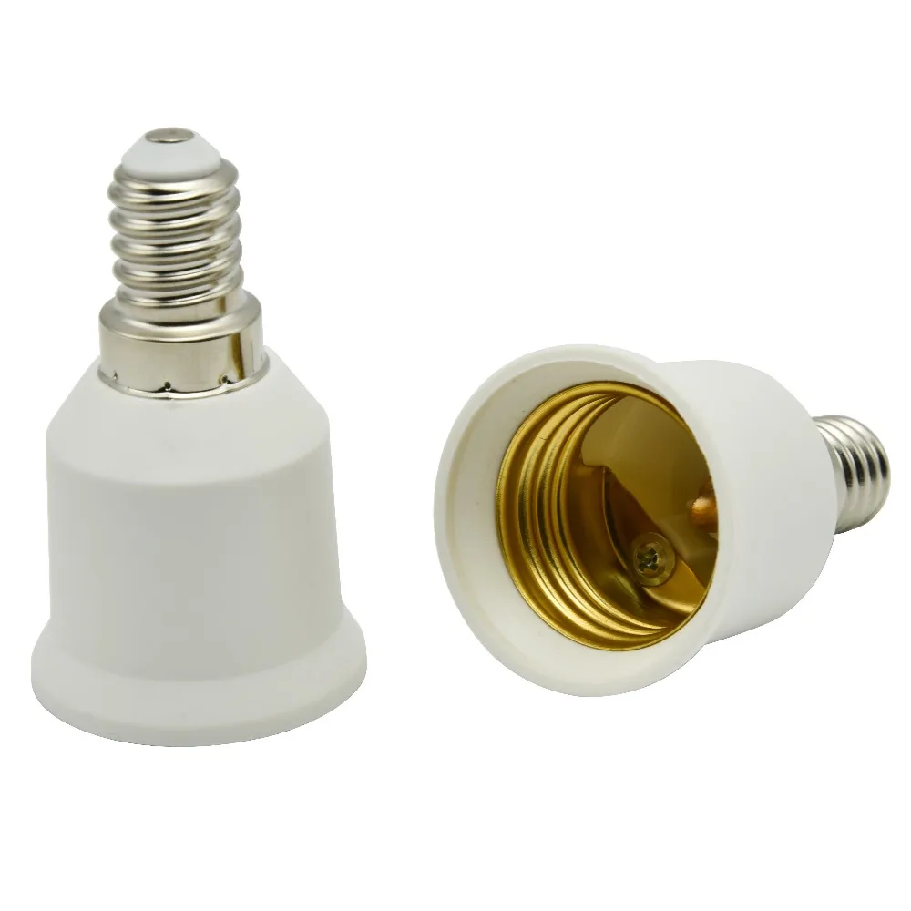 E14 To E27 Lamp Holder Converters Screw Bulb Bases Halogen CFL LED 