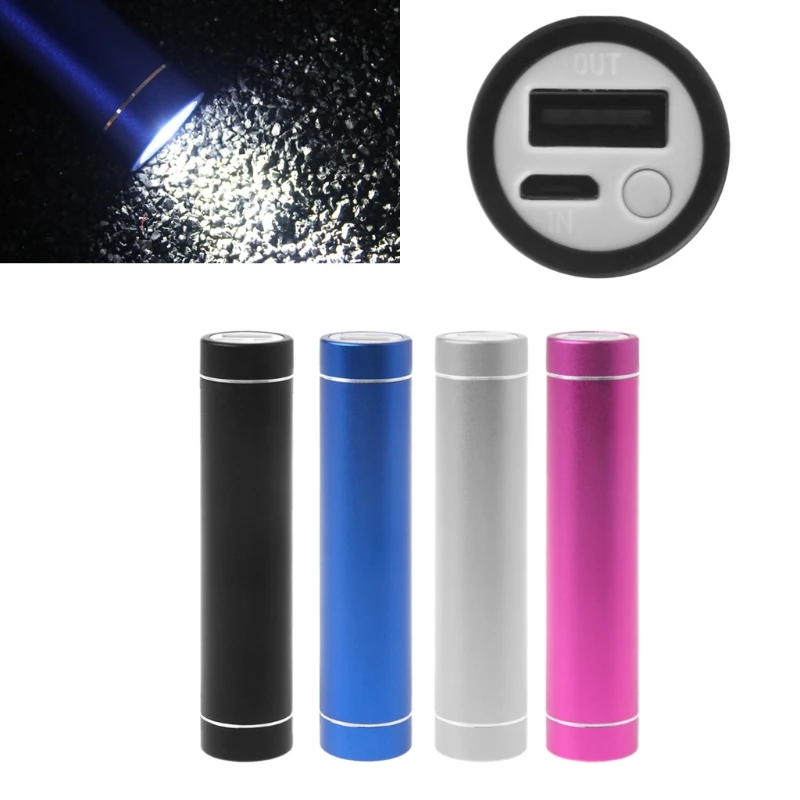 USB порт 1x18650 аккумулятор DIY держатель чехол для аккумулятора 3 режима фонарик