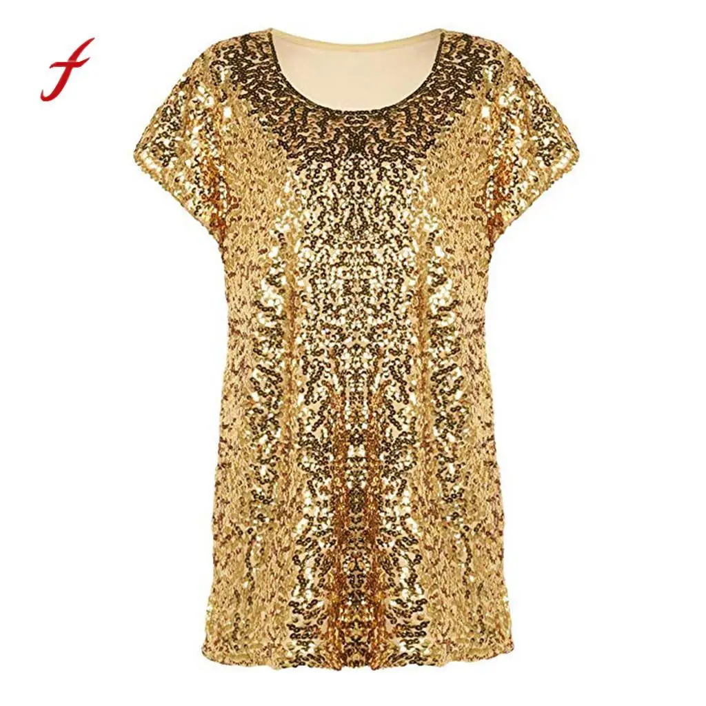 

womens tops and blouses Sequin Top Shimmer Glitter Loose Bat Sleeve Party Tunic Female blouse Spring Autumn Women Blouses