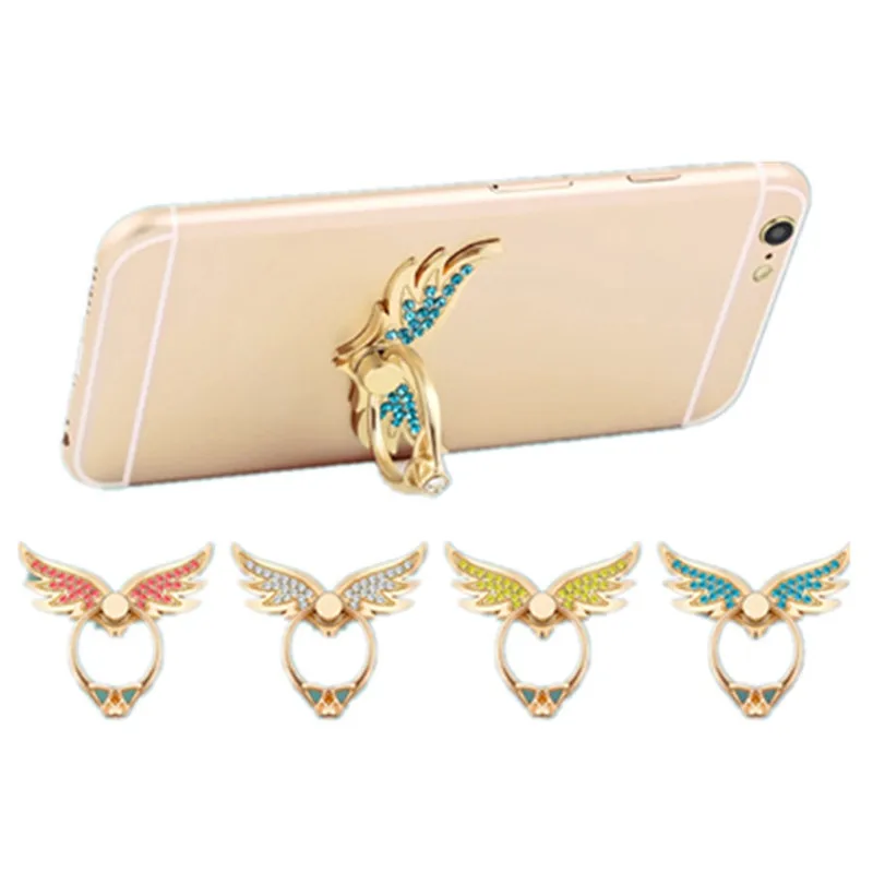 Beautiful Angel Wings Metal Diamond Finger Ring Cell For IPhone x 8 Samsung And Smart Phone Stand Car Holder Mount Grip Stands Beautiful Angel Wings Metal Diamond Finger Ring Cell For IPhone x 8 Samsung And Smart Phone Stand Car Holder Mount Grip Stands