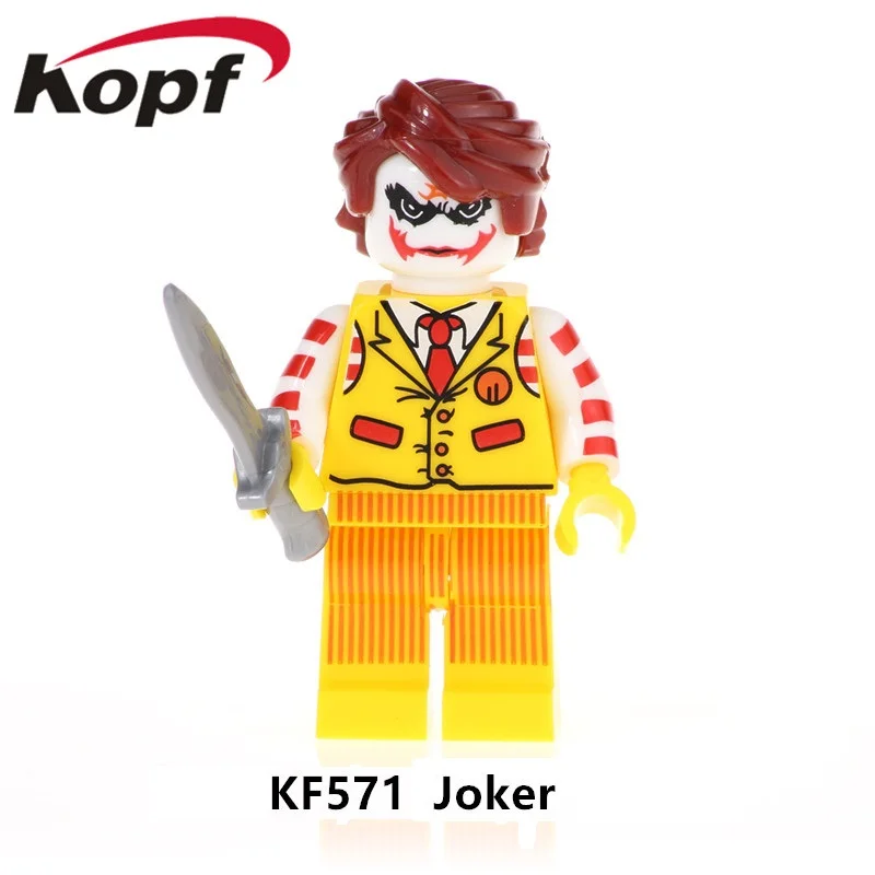 

KF571 Single Sale Figures Super Heroes Joker Action Dagger Iron Man Bricks Building Blocks Learning For Children Beat Toys Gift
