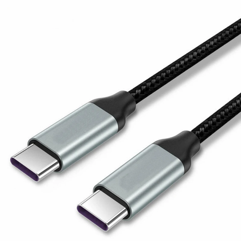 

Nylon Usb Power Cable Type C Male to Type-C Data Cable USB-C Power Delivery Fast Charger Connector Cables for Samsung