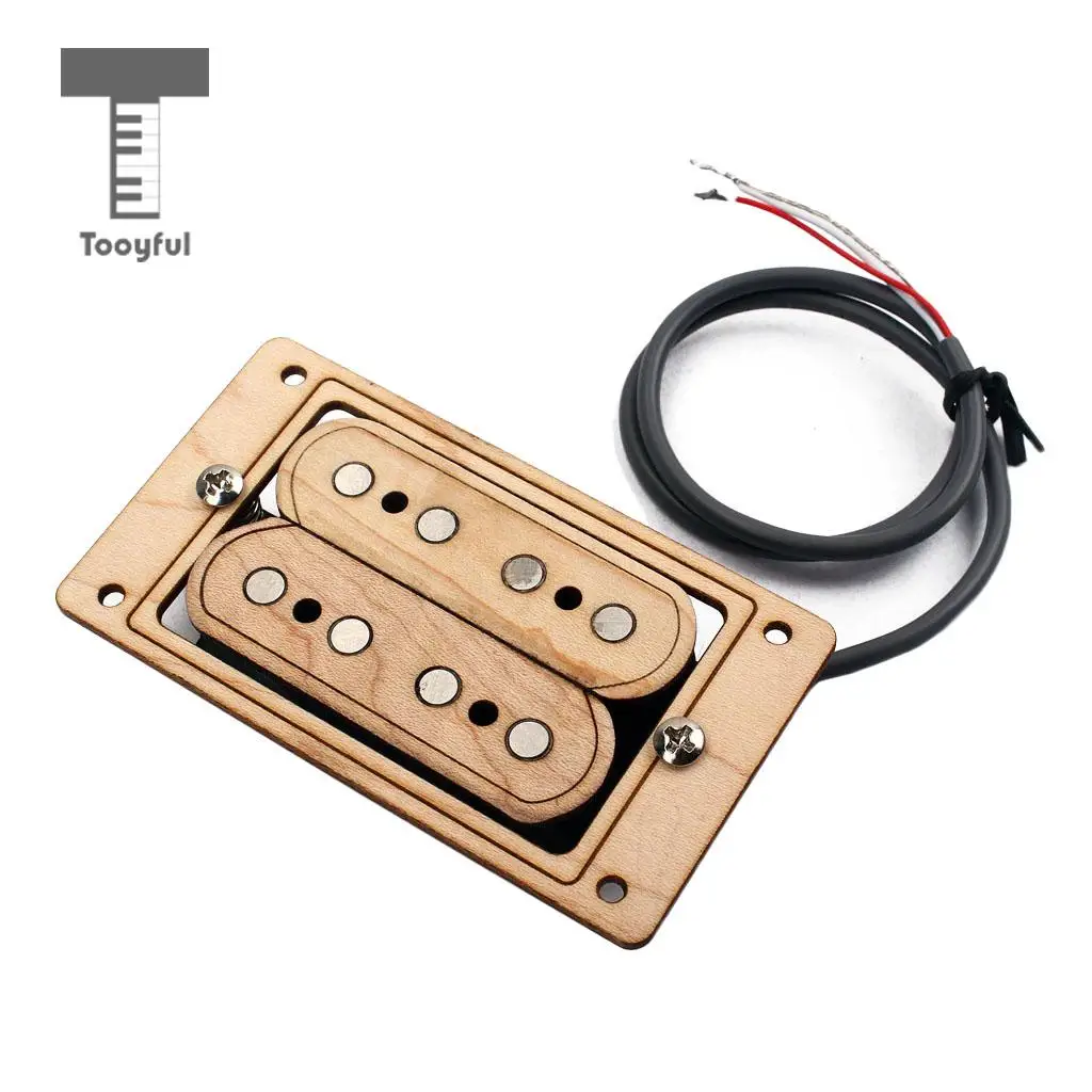 Tooyful ручная рана Humbucker двойной пикап клен дерево для сигары коробка 4 струнные