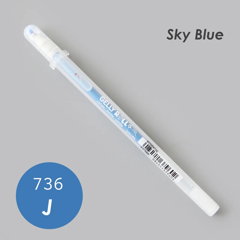 STARDUST 0,6 мм блеск жирорастворимые контурная ячейная упаковка Цветной гелевая ручка стационарный для Скрапбукинг "сделай сам" - Цвет: J Sky Blue