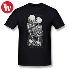 Occult T Shirt The Lovers T-Shirt Men Skull Cartoon Print Cotton T Shirts Graphic Men's Short Sleeve T-Shirts Basic Tee Shirt худи print bar occult
