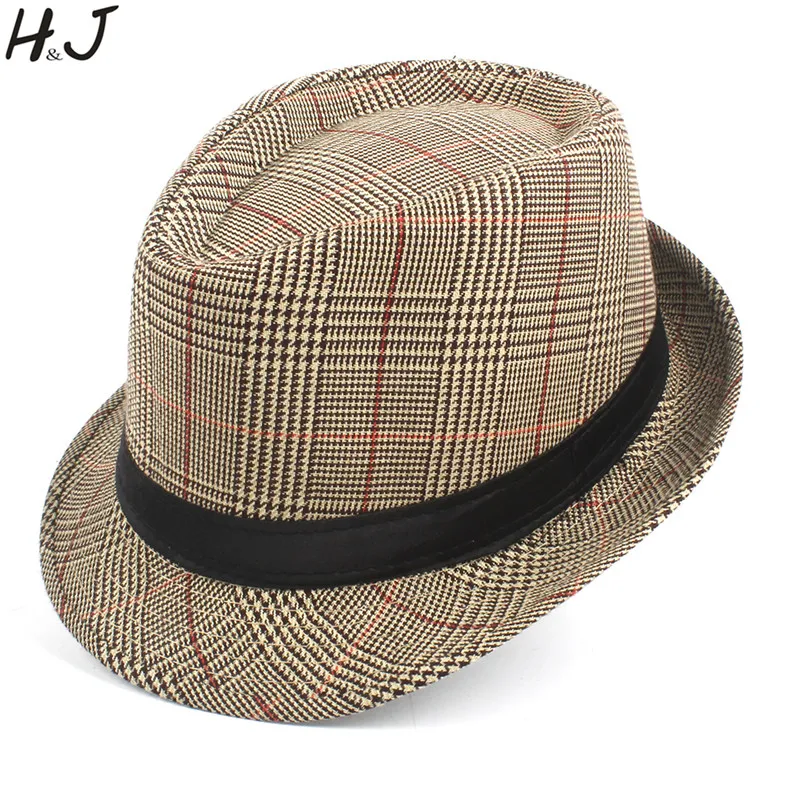plaid fedora hat