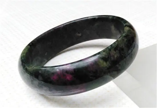 

NEW 100% NATURAL GREEN RED SERPENTINE JADE JADE BRACELET 62MM a 5.19