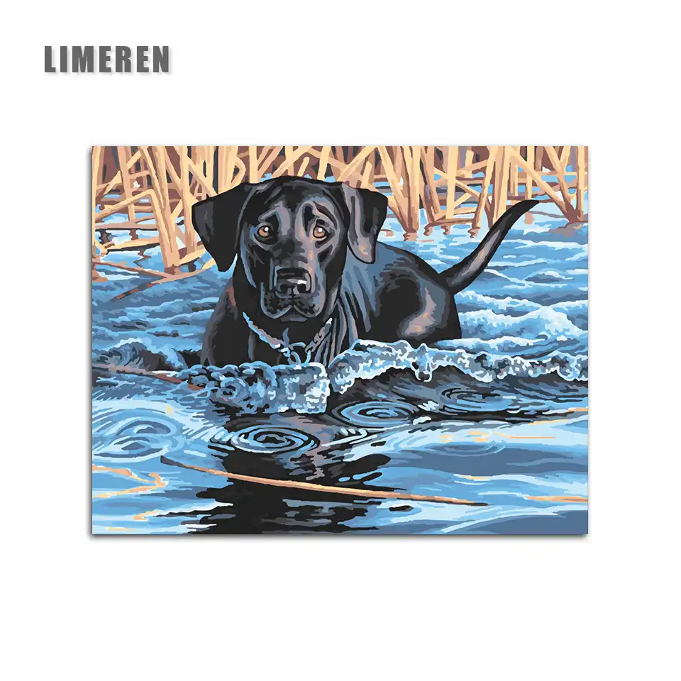 labrador paint by numbers