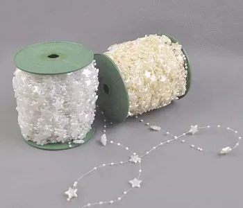 

1 Spool 60 Meters Ivory/White Star Pearl Pearl Garland Hair Stying Wedding Decoration Craft DIY