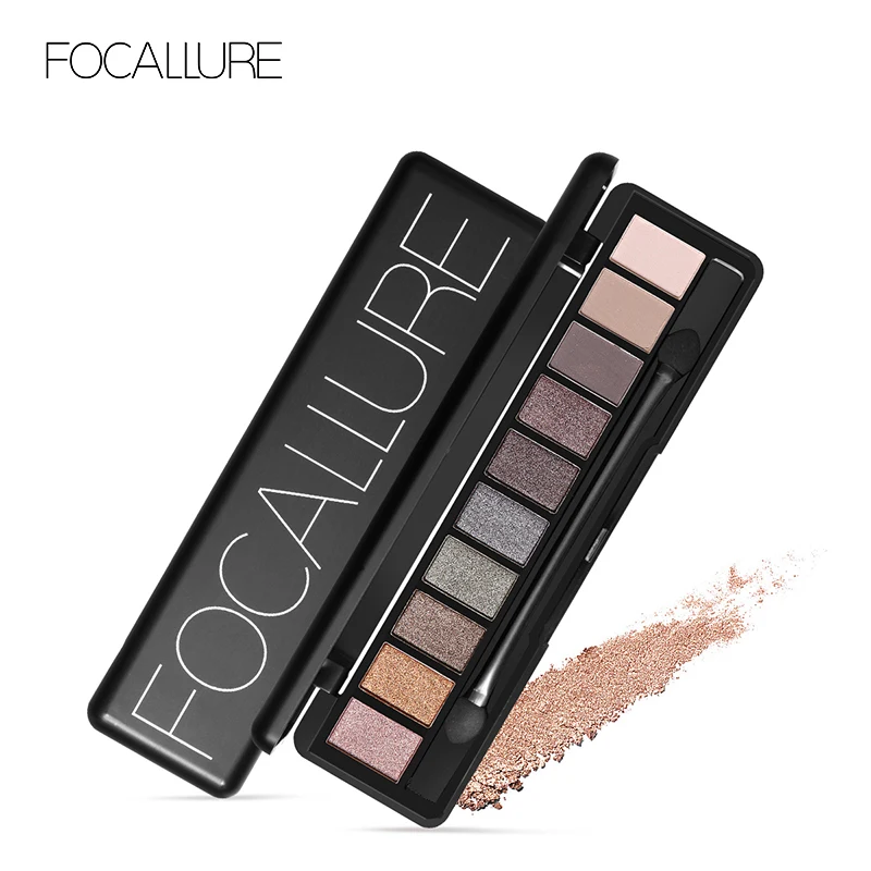 FOCALLURE 10 цветов матовые тени для век Палитра водостойкие мерцающие блестящие