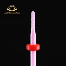 Розовые электрические керамические сверла для ногтей Маникюр Педикюр, кутикулы резка маникюрный станок аксессуары фреза оборудование