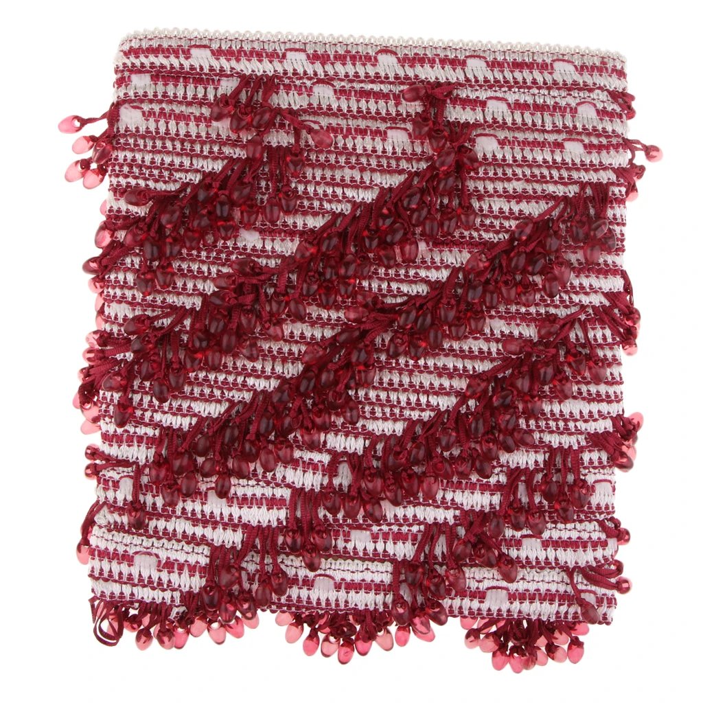 12 Meters Luxury Style Beads Tassel Trimming Curtain Tassel Trims Lace for DIY Sewing Bag Sofa Upholstery