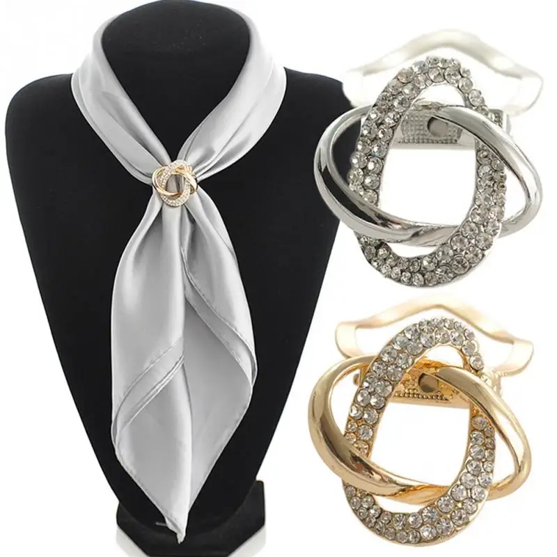 Personality Fashion Scarf Buckle Rhinestone Drill Brooch Scarf Buckle