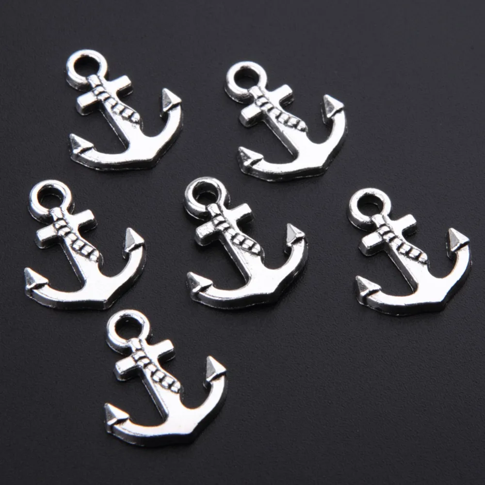 

15 pieces/lot Charms anchor sea handmade Craft pendant making fit Vintage Tibetan Silver,DIY for bracelet necklace 64-1182
