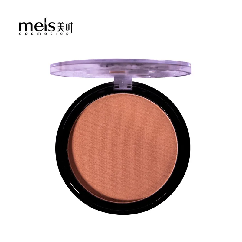 MEIS натуральная пудра для лица Минеральная основа контроль масла осветляет отбеливающий консилер макияж прессованная пудра со спонжем MS0165 - Цвет: 0165-5