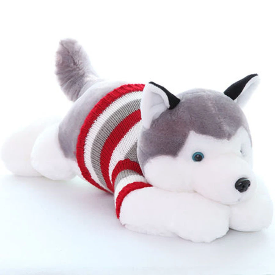 Stuffed Animal Siberian Husky Dog Puppy Pillow Toy Children Gift Birthday Gift 