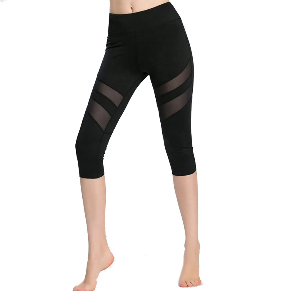 

sport leggings Patchwork Yoga Leggings Women Skinny Leggings Patchwork Mesh Yoga Leggings Fitness Sports Capri Pants アラジンパンツ