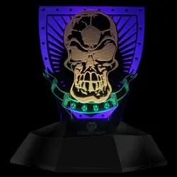 Футбол татуировка в виде черепа светодиодный ночник череп декоративные огни Скелет с щит Touch Sense настольная лампа