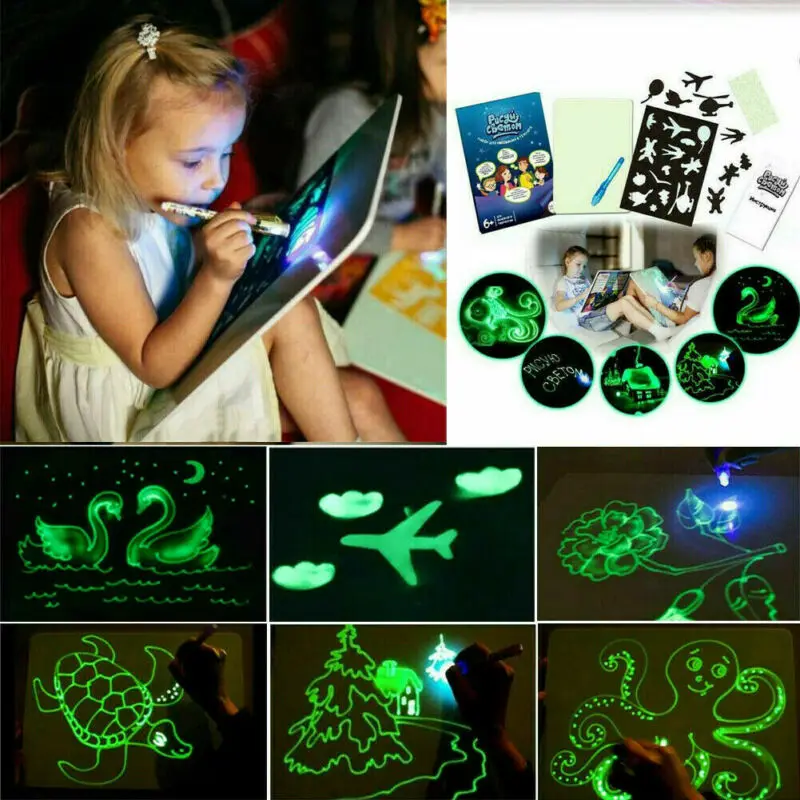 2019 Draw With Light Fun And Developing Toy Drawing Board Magic Draw Educational