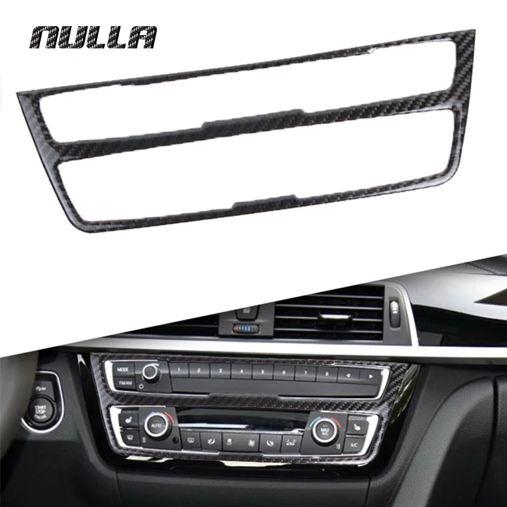 

NULLA Carbon Fiber Center Control Air Conditioning Cover CD Panel Decoration Trim For BMW 3 Series F30 F31 GT 320i 316i 318i