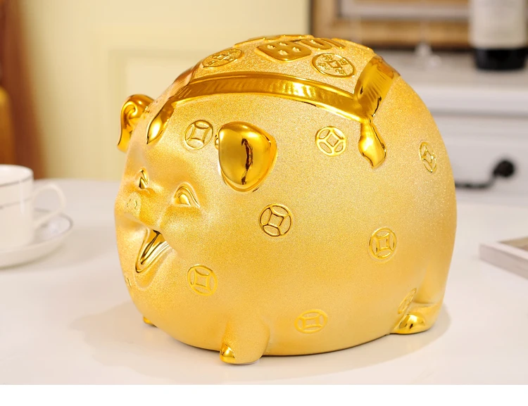 Pig Safe Ceramic Piggy Bank Cartoon Coins Large Safe Money Box Toy Coins Box Ceramic Alcancias Money Saving Box For Kids M5B020