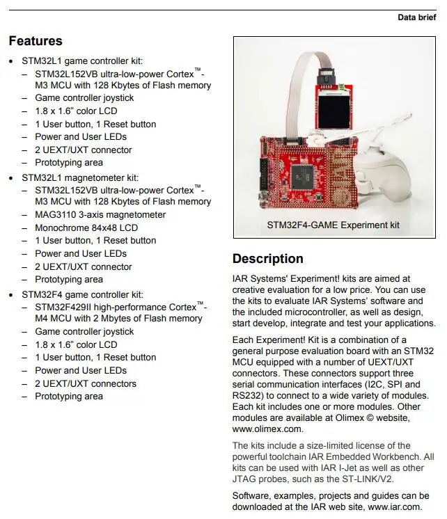 STM32L1-GAME INFO