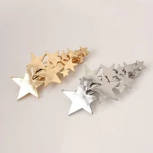 2 цвета новые женские золотые серебряные цвета звезда, заколка для девочек аксессуары для волос подарок Горячая Распродажа
