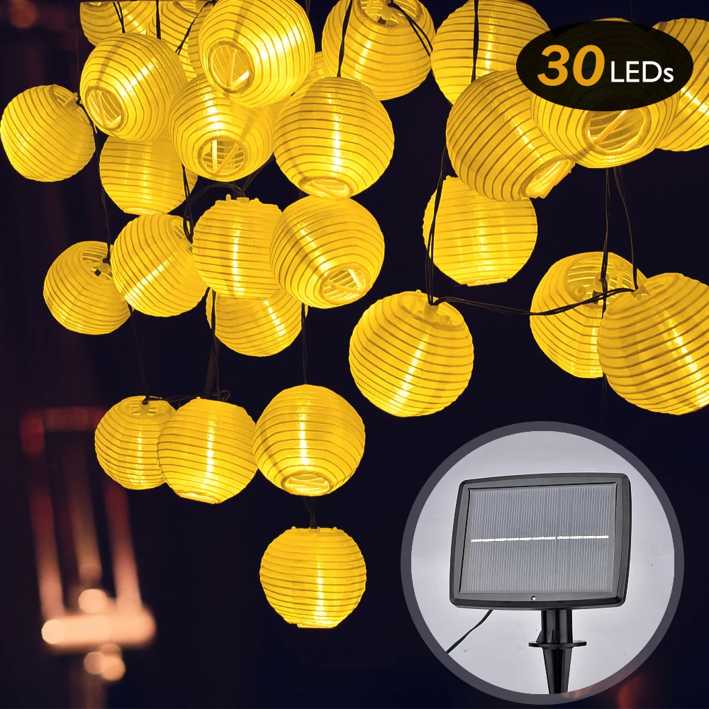 Солнечный свет для украшения сада Водонепроницаемый наружный 30 светодиодный