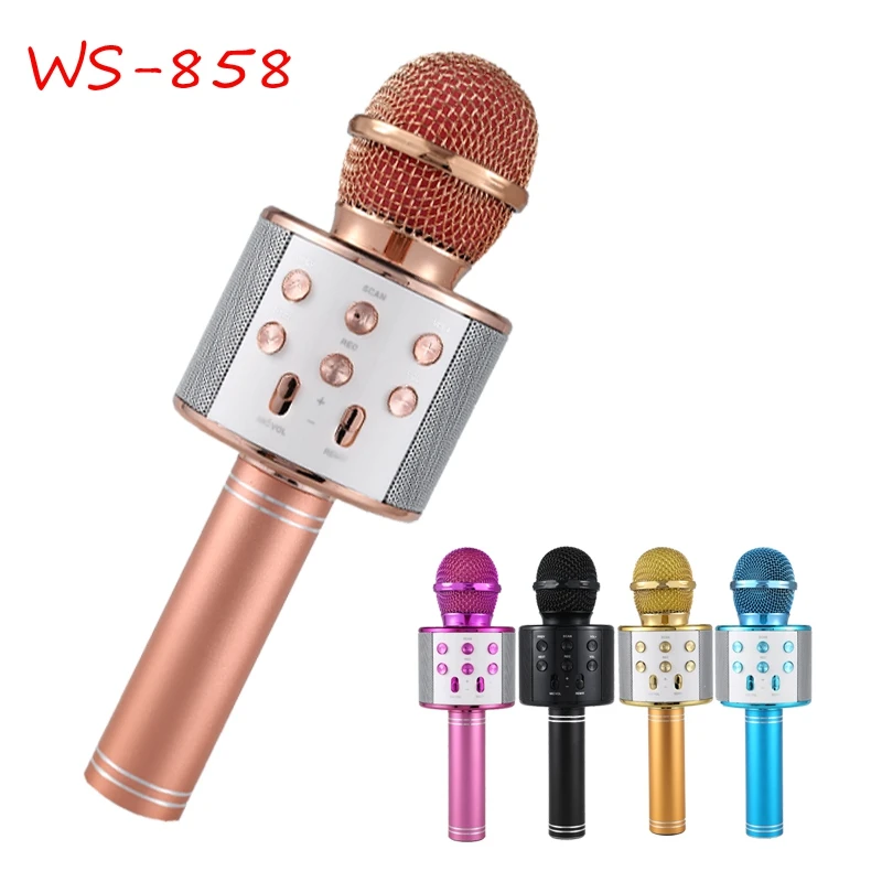 WS858 Professional Wireless karaoke Microphone Speaker Condenser