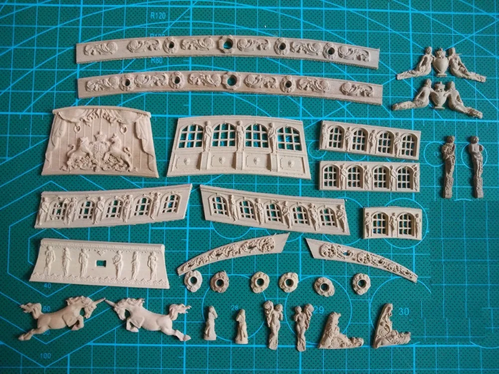 Nidale Model Luxurious Vivid Pear Carving Wooden Ship Model Decorations ...