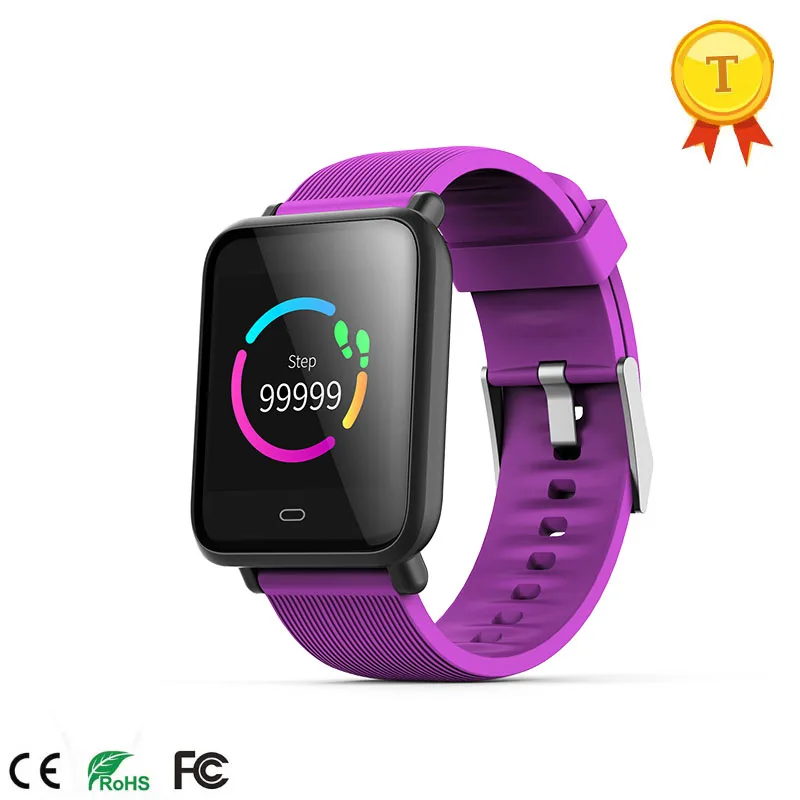 Лучшие продажи smart спортивные часы браслет 1," TFT высокой четкости кровяного давления кислорода монитор сердечного ритма браслет - Цвет: Фиолетовый