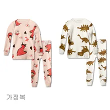 Новые осенне-зимние детские пижамные комплекты для мальчиков и девочек с длинными рукавами, милая Пижама с единорогом, Детская Хлопковая одежда для сна, домашняя одежда