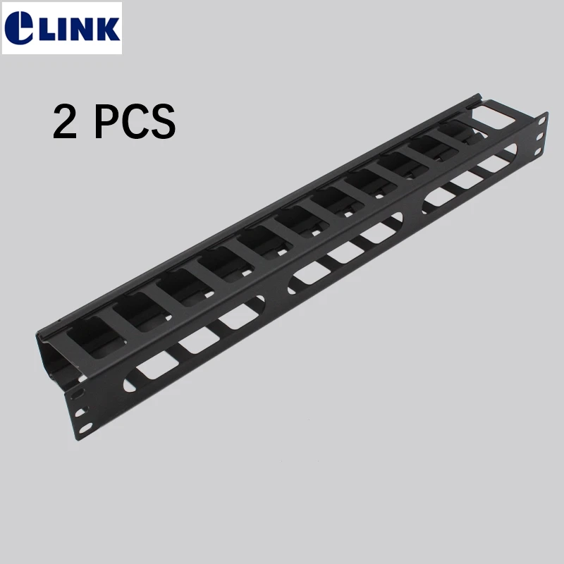 

2 PCS cable manager Frame Super Thickened 1.7mm 24 Cable rings 12 Shalls Cold Steel for 19 inch Network Cabinet wire management