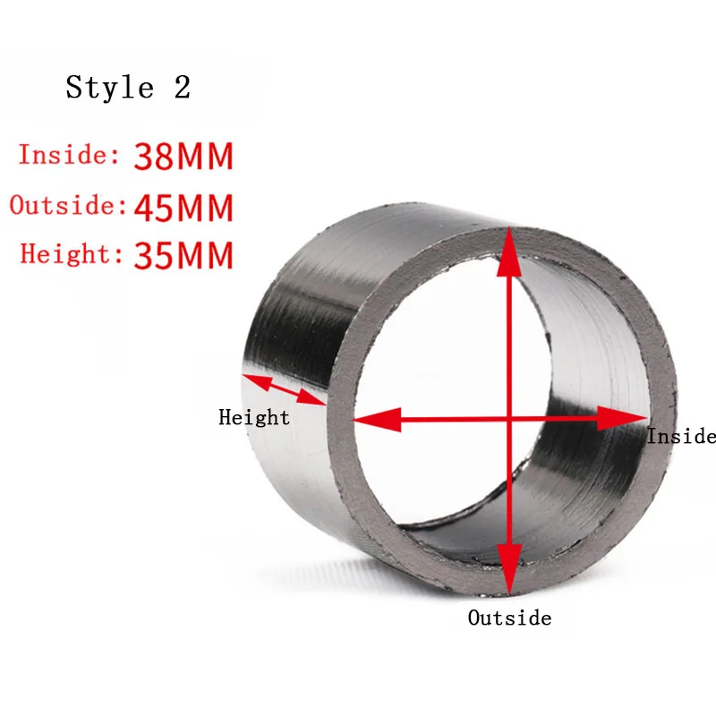 TKOSM 35 мм 42 мм 45 мм 48 мм выхлопная труба графитовая прокладка для глушителя глушитель Прокладка Разъем мотоцикл Грязь питбайк аксессуары