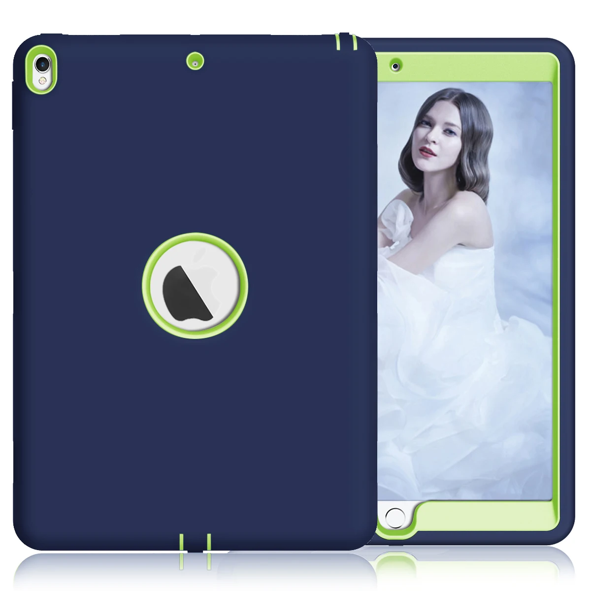 melhor Para iPad Pro 10.5 polegada Case Capa, alto Impacto À Prova de Choque 3 Camadas Suave Silicone + PC Duro Caso Protetor de Corpo Inteiro A1701 A1709