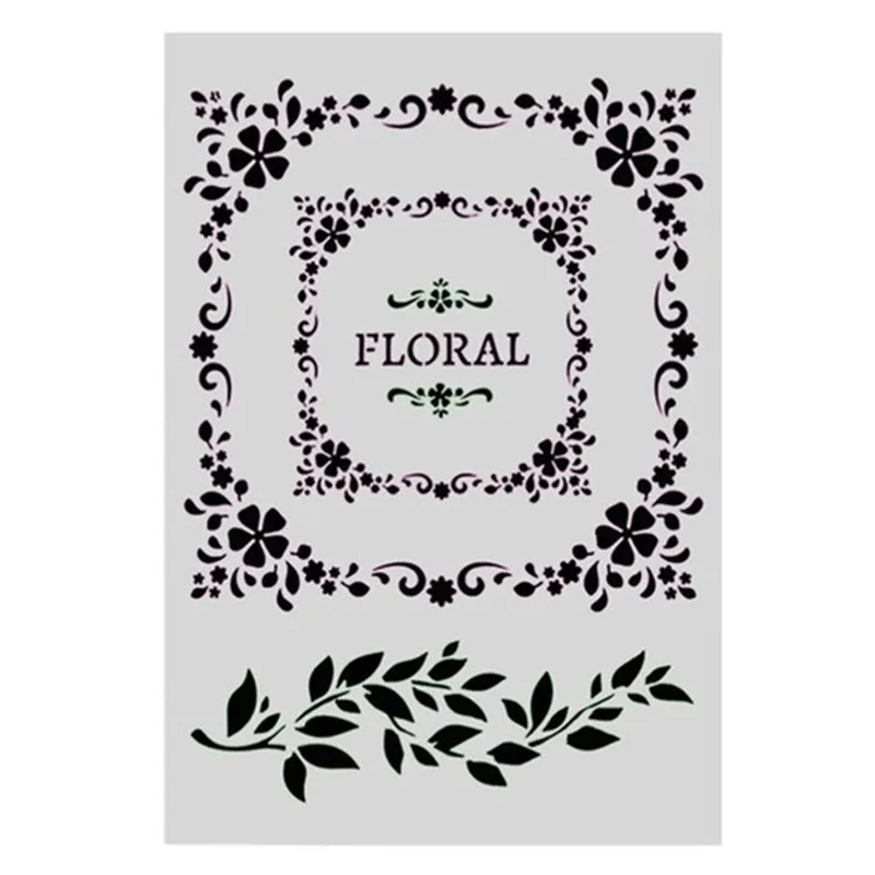 

A4 Size DIY Craft Floral Pattern Stencil Template For Wall Painting Scrapbooking Stamping Photo Album Decor Embossing PaperCards