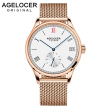 Swiss Original AGELCOER Men Brand Watch Fashion Luxury Mechanical self winding Dive 50m Sapphire Leather Watch